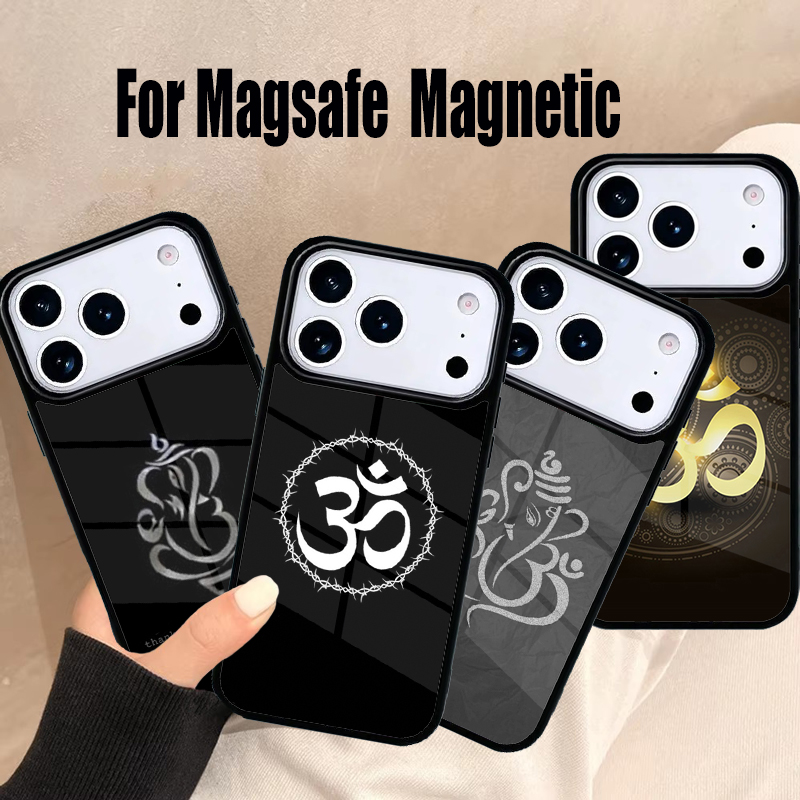 Yoga Fitness Apple - Coque de téléphone magnétique Magsafe Aum