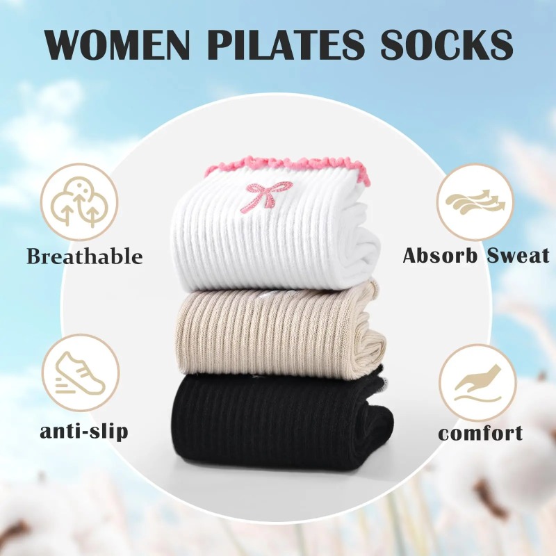 Yoga For Fitness - Chaussettes de yoga professionnelles, chaussettes antidérapantes