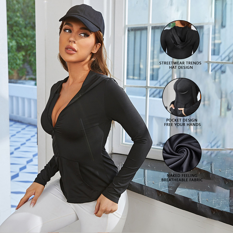 Veste de sport noire pour femm - Yoga For Fitness avis et prix