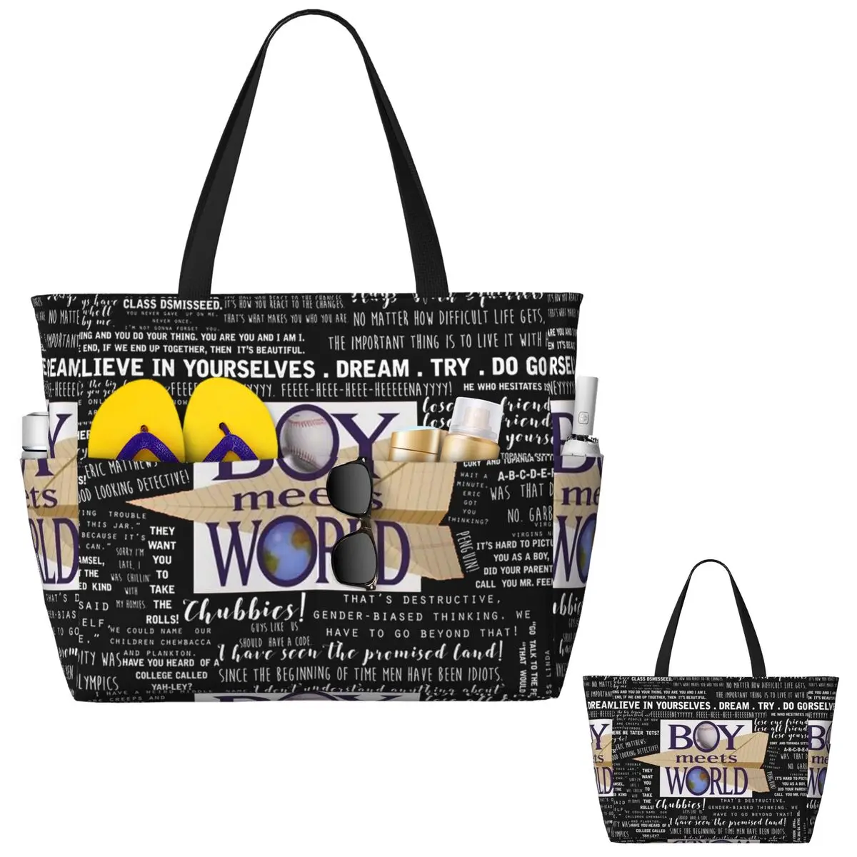 Sac fourre-tout de plage avec  - Yoga Fitness Quotes avis et prix