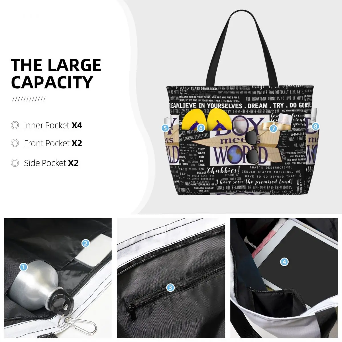 Sac fourre-tout de plage avec  - Yoga Fitness Quotes avis et prix