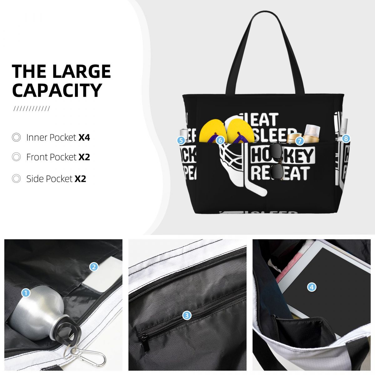 Sac fourre-tout de plage avec  - Yoga Fitness Quotes avis et prix