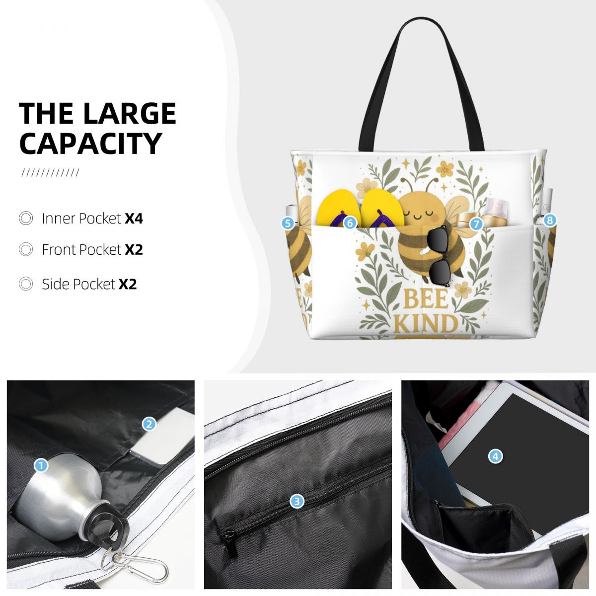 Sac fourre-tout de plage avec  - Yoga Fitness Quotes avis et prix