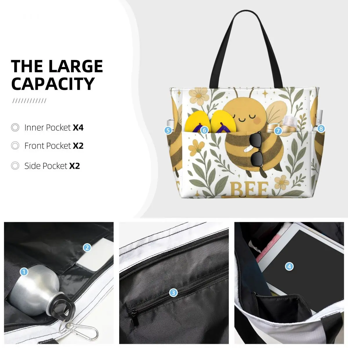 Sac fourre-tout de plage avec  - Yoga Fitness Quotes avis et prix