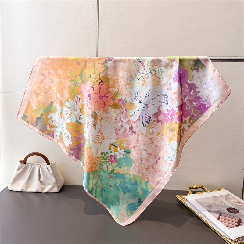 Foulard carré en soie 70x70cm  - Waist Trainer Women avis et prix