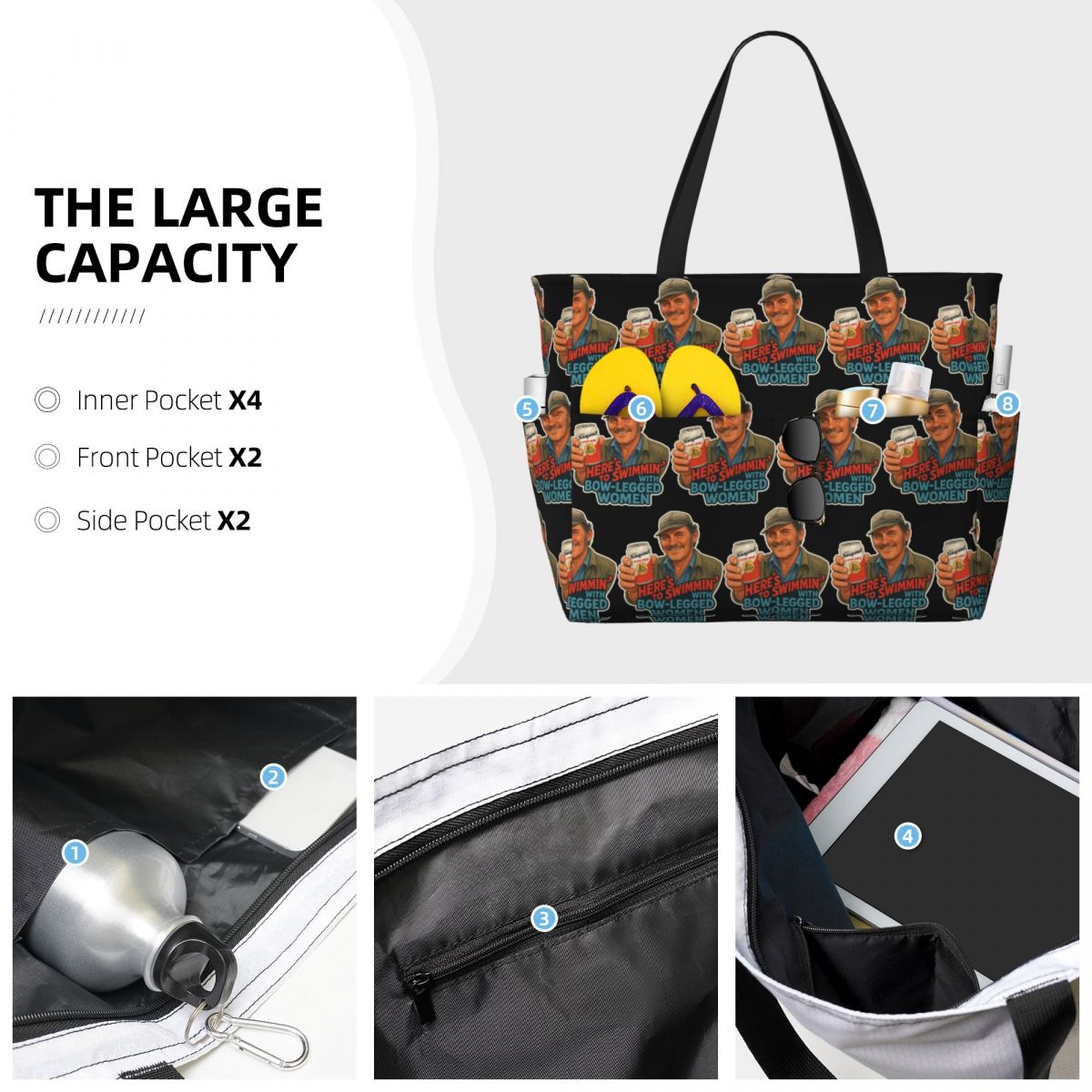 Sac fourre-tout de plage avec  - Yoga Fitness Quotes avis et prix